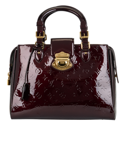 Melrose, &pound;750, Handbags, Burgundy, Patent Leather, Front view